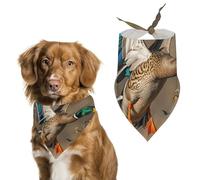 Bandanas canards sauvages et chiens pour nourrir et toiletter, bavoirs triangulaires lavables pour animaux domestiques pour chats et chiens