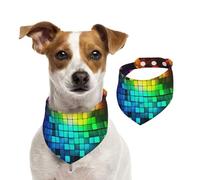 Bandanas carrés colorés pour chiens, bandanas d'été pour chiens, lavables, réglables et triangulaires, bavoirs mignons pour chiens de taille moyenne et grande taille, chiots et chats, taille M