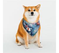 Bandanas colorés en forme de carpe dans l'étang pour chien, petite écharpe réglable triangulaire, double foulard réversible, lavable, mouchoir quotidien pour chien de taille moyenne et grande taille