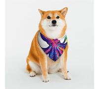 Bandanas colorés pour chien en forme de pieuvre - Grande écharpe triangulaire réglable - Double écharpe réversible lavable - Mouchoir quotidien pour chien de taille moyenne et grande - Cadeau