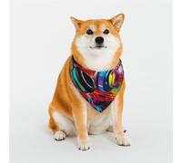 Bandanas colorés pour chien - Petite écharpe triangulaire réglable - Double écharpe réversible lavable - Mouchoir quotidien pour chien de taille moyenne et grande - Cadeau