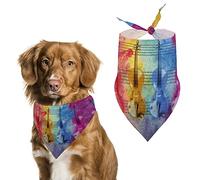 Bandanas colorés pour Chiens, Peinture Aquarelle et violons, Bavoirs triangulaires pour Chiens, écharpe Mignonne pour Animaux de Compagnie, Foulard pour Petits, Moyens et Grands Animaux de Compagnie