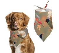 Bandanas coucou pour couple de chiens pour nourrir et toiletter, bavoirs triangulaires lavables pour animaux domestiques pour chats et chiens