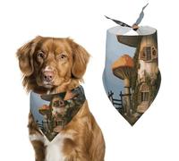 Bandanas de jardin en forme de champignon pour nourrir et toiletter, bavoirs triangulaires lavables pour animaux domestiques pour chats et chiens