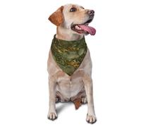 Bandanas de Luxe pour Chien, Chat, Chiot, écharpes, Mouchoir Lavable pour Animaux de Compagnie, Motif marbre Vert et Or