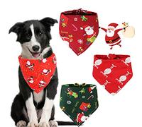 Bandanas de Noël pour Chien - 4 Pièces Triangle Réversible pour Petits Chiens et Chats de Taille Moyenne (B)