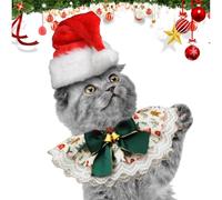 Bandanas de Noël pour chien, bandanas de Noël doux réglables pour chien - Accessoires mignons en dentelle pour animaux domestiques réversibles respirants pour chats