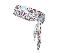 Bandanas de sport à imprimé Londres - Bandanas athlétiques confortables pour la course à pied, le yoga, le cyclisme et plus encore