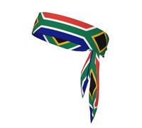 Bandanas de sport à nouer - Bandeau d'entraînement unisexe avec drapeau sud-africain imprimé, bandeau athlétique, été, cyclisme, et plus encore