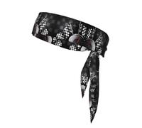 Bandanas de sport à nouer - Bandeau unisexe à carreaux avec imprimé drapeau de course, bandeau athlétique pour l'été, le cyclisme, et plus encore