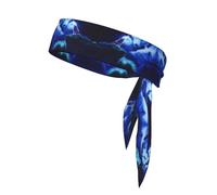 Bandanas de sport avec imprimé loup galaxie - Bandanas athlétiques élégants et confortables pour la course à pied, le yoga, le cyclisme