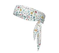 Bandanas de sport - Bandanas unisexe abstraction biologie chimie 4 imprimés, bandeaux athlétiques d'été, cyclisme, et plus encore