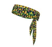 Bandanas de sport élégants avec imprimé fruits tropicaux ananas - Bandeau d'entraînement unisexe pour jogging, cyclisme, yoga, et plus encore