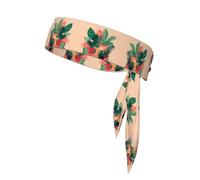 Bandanas de sport élégants unisexes d'intérieur avec imprimé petites plantes vertes - Confortable pour l'entraînement, la course, le yoga, le cyclisme, etc
