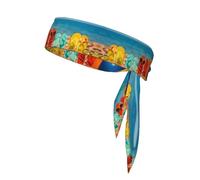 Bandanas de sport - Tongs colorées unisexes avec imprimé ballon de plage, bandeau d'entraînement athlétique, été, cyclisme, et plus encore