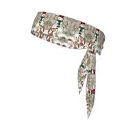 Bandanas de sport - Unisexe chouette debout sur un bonhomme de neige imprimé, bandeau d'entraînement athlétique, été, cyclisme, et plus encore
