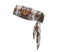 Bandanas de sport - Unisexe peinture à l'huile Paris Street Scène Tour Eiffel imprimé bandeau d'entraînement bandeau athlétique pour l'été, le cyclisme, et plus encore