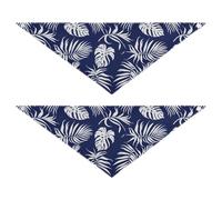 Bandanas de vacances en forme de palmier avec bouton pression - Accessoires mignons pour animaux de compagnie pour chiens et chats - Taille L