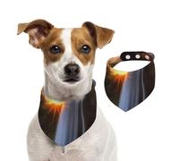 Bandanas d'été cascade au coucher du soleil pour chiens, lavables, réglables et triangulaires, bavoirs mignons pour chiens de taille moyenne et grande taille, chiots et chats de petite taille