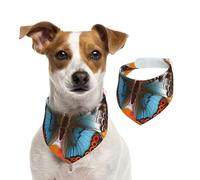 Bandanas d'été colorés à fleurs et papillons pour chiens, lavables, réglables, triangulaires, bavoirs mignons pour chiens de taille moyenne et grande taille, chiots et chats, taille M