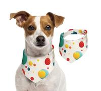 Bandanas d'été colorés à pois pour chiens, lavables, réglables, triangulaires, bavoirs mignons pour animaux de compagnie pour chiens de taille moyenne et grande taille