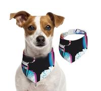 Bandanas d'été colorés avec clavier de piano musical pour chiens, lavables, réglables et triangulaires, bavoirs mignons pour chiens de taille moyenne et grande taille, chiots et chats, taille M