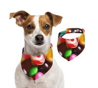 Bandanas d'été colorés pour chiens - Bandanas lavables et réglables - Bavoirs triangulaires mignons pour chiens de taille moyenne et grande - Chiots et chats - Taille L