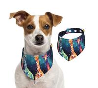 Bandanas d'été colorés pour les fans de girafe, bandanas lavables et réglables pour chiens de taille moyenne et grande taille