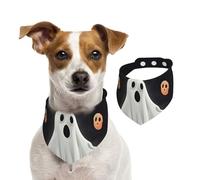 Bandanas d'été noirs et d'Halloween pour chiens, bandanas d'été pour chiens, lavables, réglables, triangulaires, bavoirs mignons pour chiens de taille moyenne et grande taille, chiots et chats, taille