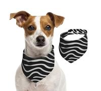 Bandanas d'été pour chien à grains noirs et blancs, lavables, réglables, triangulaires, adorables bavoirs pour animaux de compagnie de taille moyenne et grande taille, chiots et chats de petite taille