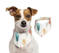 Bandanas d'été pour chien, motif flèches corail et bleu sarcelle, lavable et réglable, bavoirs triangulaires mignons pour chiens de taille moyenne et grande taille