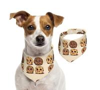 Bandanas d'été pour chiens - 3 bandanas aux pépites de chocolat - Lavables et réglables - Bavoirs triangulaires mignons pour chiens de taille moyenne et grande - Chiots et chats - Taille M