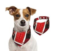 Bandanas d'été pour chiens à jouer sur fond rouge, bandanas d'été pour chiens, lavables et réglables - Bavoirs mignons pour animaux de compagnie pour chiens de moyenne et grande taille, chiots et