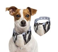 Bandanas d'été pour chiens avec des jeunes pingouins avec des neiges, bandanas d'été lavables et réglables pour chiens de taille moyenne et grande taille, chiots et chats, taille M