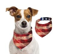 Bandanas d'été pour chiens avec drapeau américain - Lavable et réglable - Bavoirs triangulaires mignons pour chiens de taille moyenne et grande - Chiots et chats - Taille L