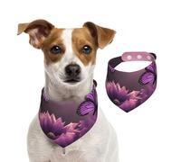 Bandanas d'été pour chiens avec fleurs 3D - Lavables et réglables - Bavoirs triangulaires mignons pour chiens de taille moyenne et grande - Chiots et chats - Taille M