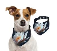 Bandanas d'été pour chiens avec fleurs et lune, lavables, réglables, triangulaires, adorables bavoirs pour chiens de taille moyenne et grande taille, chiots et chats de petite taille