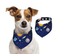 Bandanas d'été pour chiens avec illustration de l'univers solaire, bandanas d'été pour chiens, lavables, réglables, triangulaires, bavoirs mignons pour chiens de taille moyenne et grande taille
