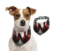 Bandanas d'été pour chiens avec mains sanglantes, lavables et réglables - Bavoirs triangulaires mignons pour chiens de taille moyenne et grande - Chiots et chats de taille M