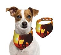 Bandanas d'été pour chiens avec photos d'éléphant, bandanas lavables et réglables en triangle pour chiens de taille moyenne et grande taille, chiots et chats, taille S