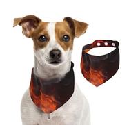 Bandanas d'été pour chiens - Bandana en forme de flamme de feu - Lavables et réglables - Bavoirs triangulaires mignons pour chiens de taille moyenne et grande - Chiots et chats - Taille M