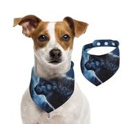 Bandanas d'été pour chiens - Bandana en forme de loup solitaire - Lavables et réglables - Bavoirs triangulaires mignons pour chiens de taille moyenne et grande - Chiots et chats - Taille S