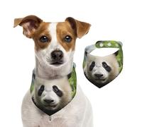 Bandanas d'été pour chiens - Bandana en forme d'ours mignon - Lavable et réglable - Triangle - Bavoirs mignons pour animaux de compagnie - Pour chiens de taille moyenne et grande - Chiots et chats