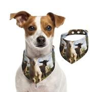 Bandanas d'été pour chiens - Bandana mignon pour chien de chèvre - Lavable et réglable - Bavoirs triangulaires mignons pour chiens de taille moyenne et grande - Chiots et chats - Taille S