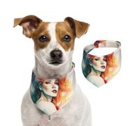 Bandanas d'été pour chiens, bandanas aquarelle abstraite, lavables, réglables et triangulaires, bavoirs mignons pour chiens de taille moyenne et grande taille, chiots et chats de petite taille