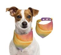 Bandanas d'été pour chiens - Bandanas arc-en-ciel lavables et réglables - Bavoirs triangulaires mignons pour chiens de taille moyenne et grande - Chiots et chats - Taille S