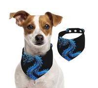 Bandanas d'été pour chiens, bandanas bleu chinois pour chien, bandanas lavables et réglables en forme de triangle pour chiens et chats de taille moyenne et grande