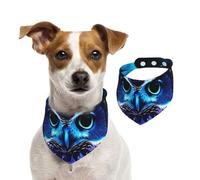 Bandanas d'été pour chiens, bandanas bleu hibou pour chien, lavables, réglables, triangulaires, bavoirs mignons pour animaux de compagnie pour chiens de moyenne et grande taille, chiots et chats de