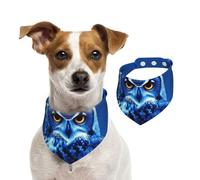 Bandanas d'été pour chiens, bandanas bleu hibou pour chien, lavables, réglables, triangulaires, bavoirs mignons pour animaux de compagnie pour chiens de moyenne et grande taille, chiots et chats de