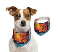 Bandanas d'été pour chiens - Bandanas colorés pour esquisses - Lavables et réglables - Bavoirs triangulaires mignons pour chiens de taille moyenne et grande - Chiots et chats - Taille M
